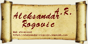 Aleksandar Rogović vizit kartica